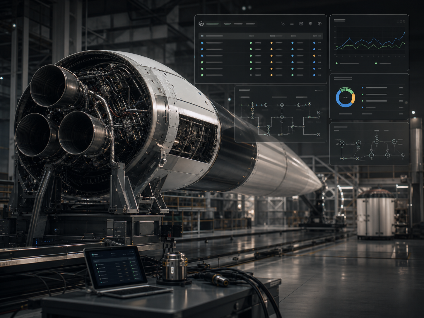 Hard-tech test stand with BOM, routing, supplier impact, and line-readiness evidence